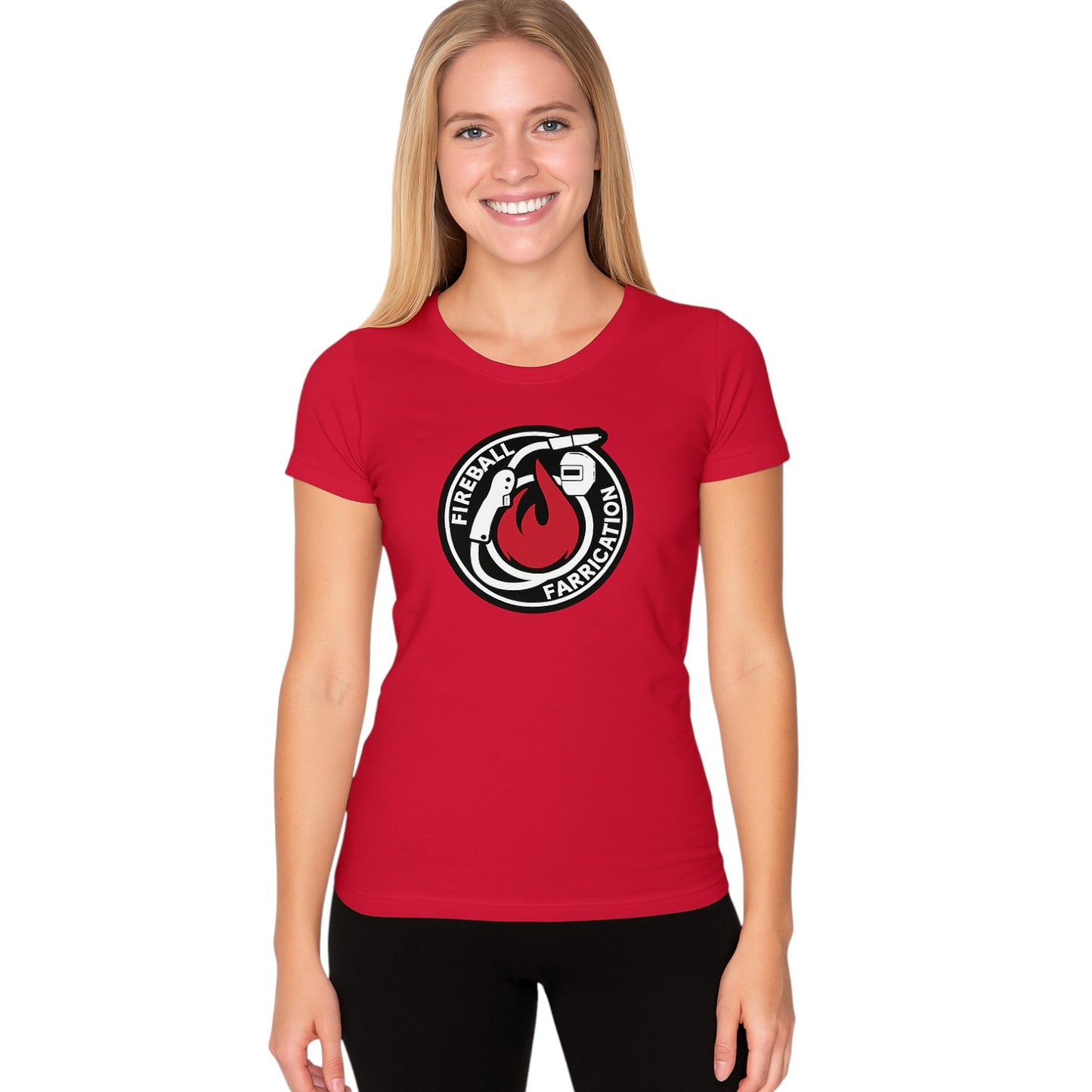 Fireball Fabrication Logo - Slim Fit T-Shirt für Frauen
