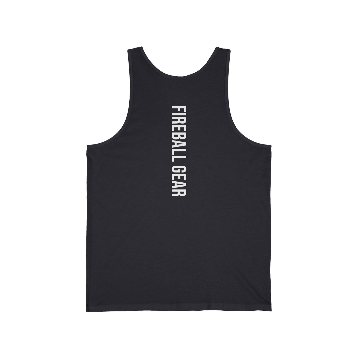 Fireball Gear – Flamme &amp; Ausrüstung – Weiß – Unisex Jersey Tank Top