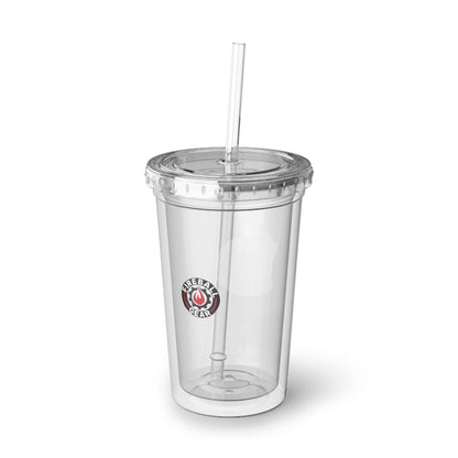 Fireball 3D - 16oz Insulated Acrylic Tumbler, with Lid and Straw
