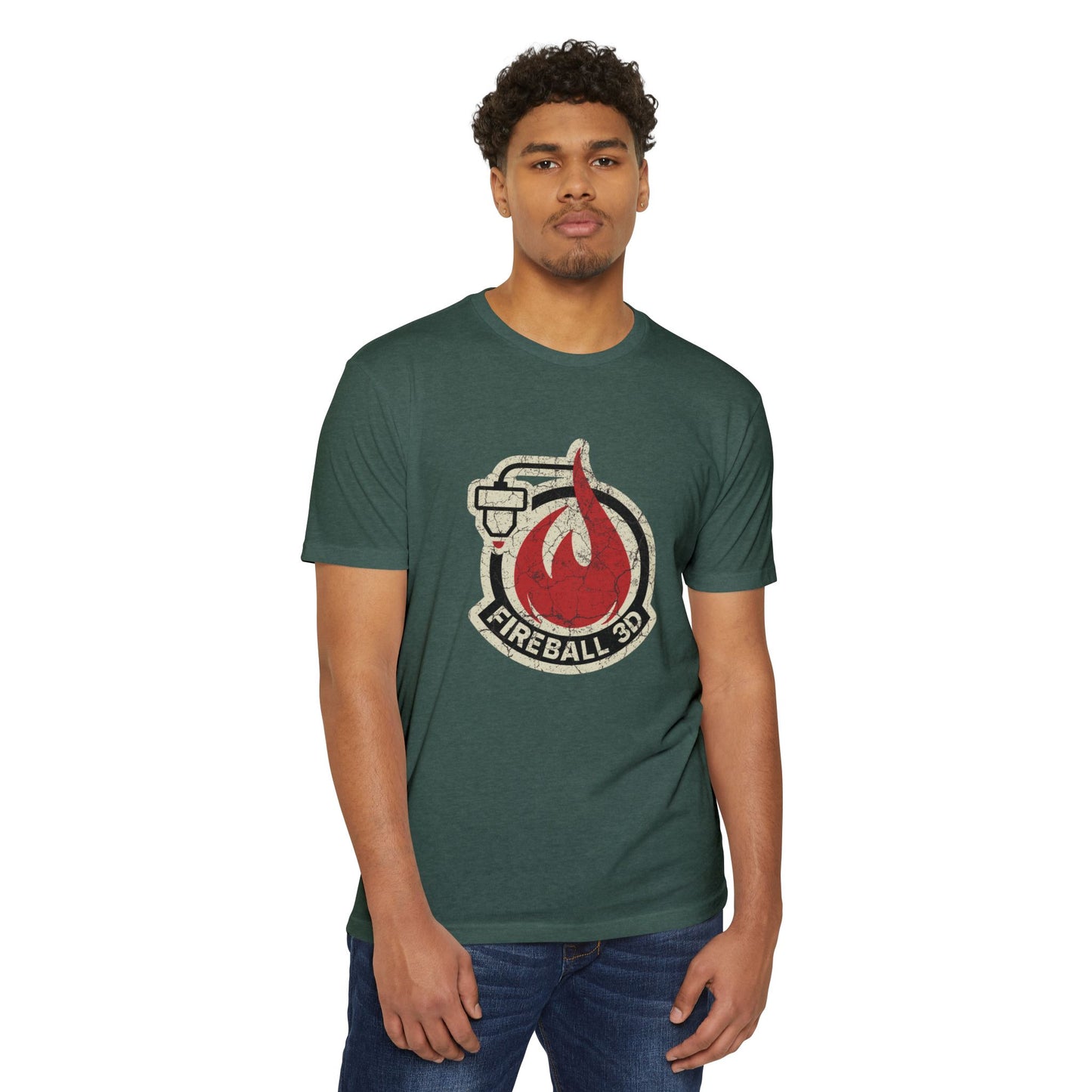 Feuerball 3D - Distressed - Unisex T-Shirt
