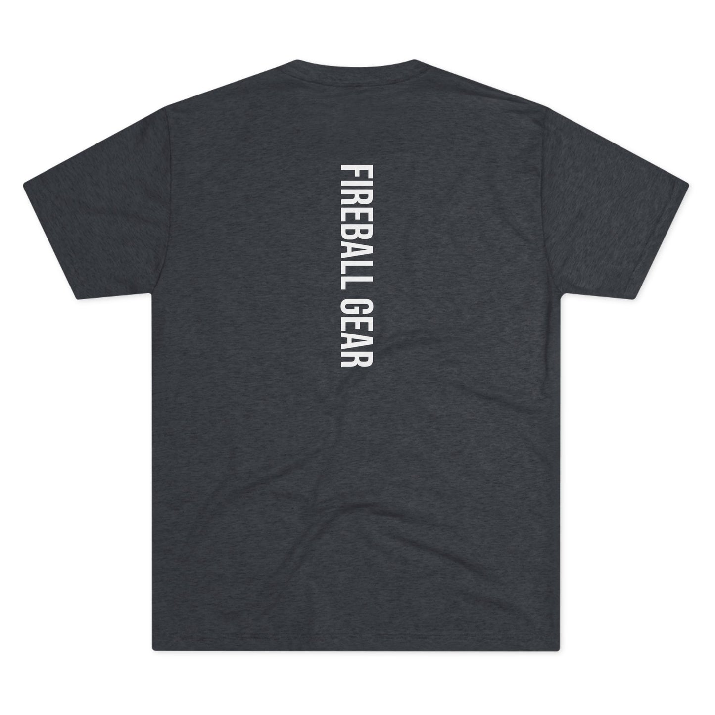 Fireball Gear - Flame &amp; Gear - Camiseta unisex de mezcla triple blanca