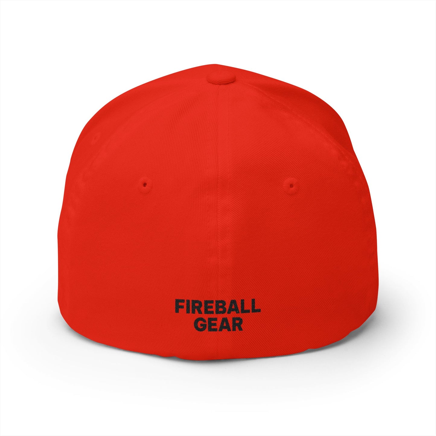 Fireball 3D - Brand Logo - Red & White - Light Colors - FlexFit Cap