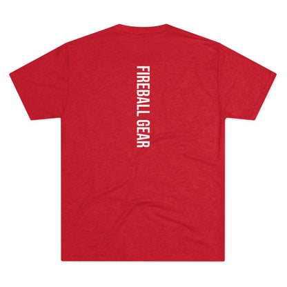 Fireball Gear - Flamme &amp; Ausrüstung zentriert - Weiß - Unisex Triblend T-Shirt