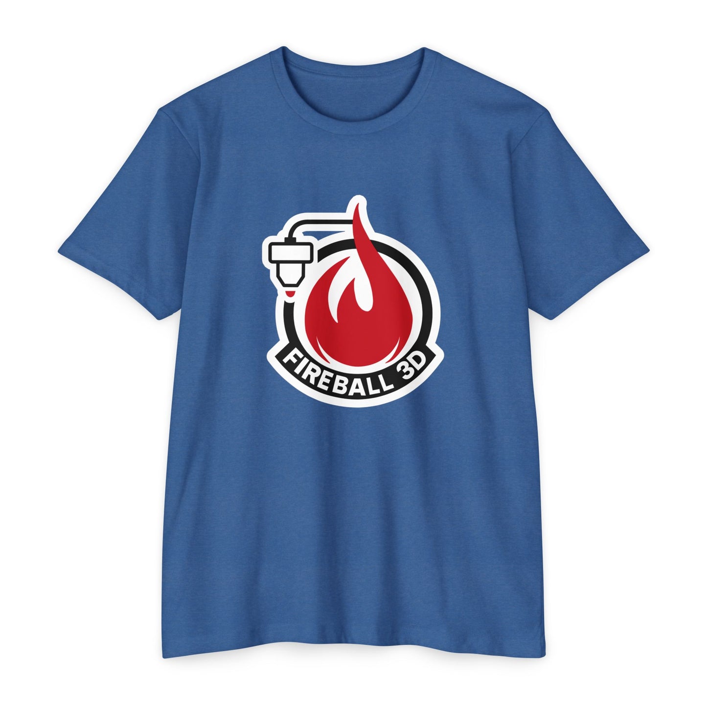 Feuerball 3D - Umrissen - Unisex T-Shirt