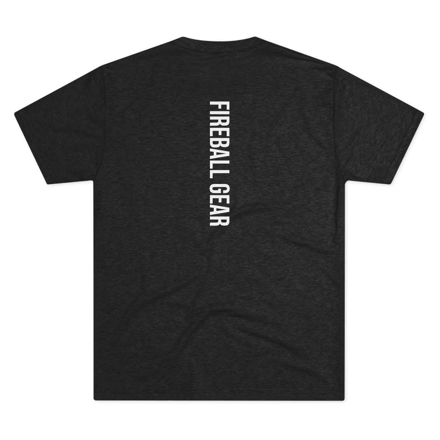 Fireball Gear - Flame &amp; Gear - Camiseta unisex de mezcla triple blanca