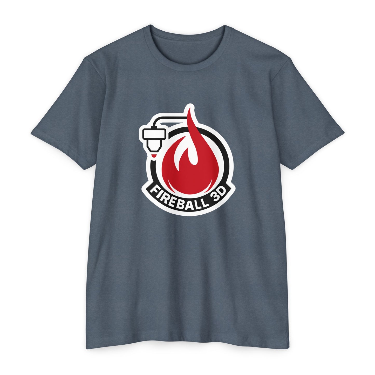 Feuerball 3D - Umrissen - Unisex T-Shirt