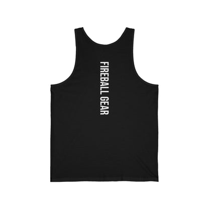 Fireball Gear – Flamme &amp; Ausrüstung – Weiß – Unisex Jersey Tank Top