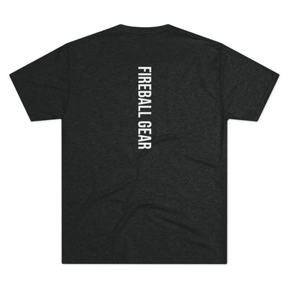 Fireball Gear - Flamme &amp; Ausrüstung zentriert - Weiß - Unisex Triblend T-Shirt
