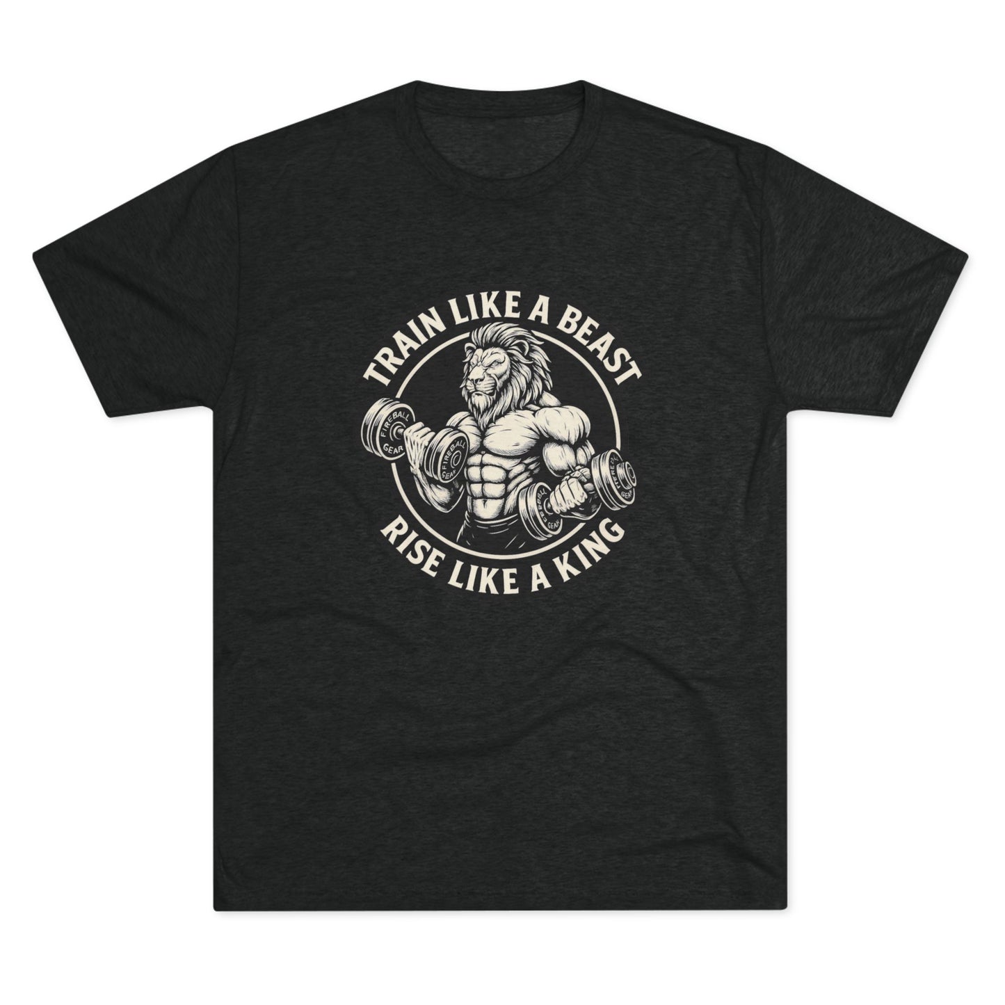 Beast Mode Serie - Trainiere wie ein Biest, erhebe dich wie ein König - Unisex Triblend T-Shirt