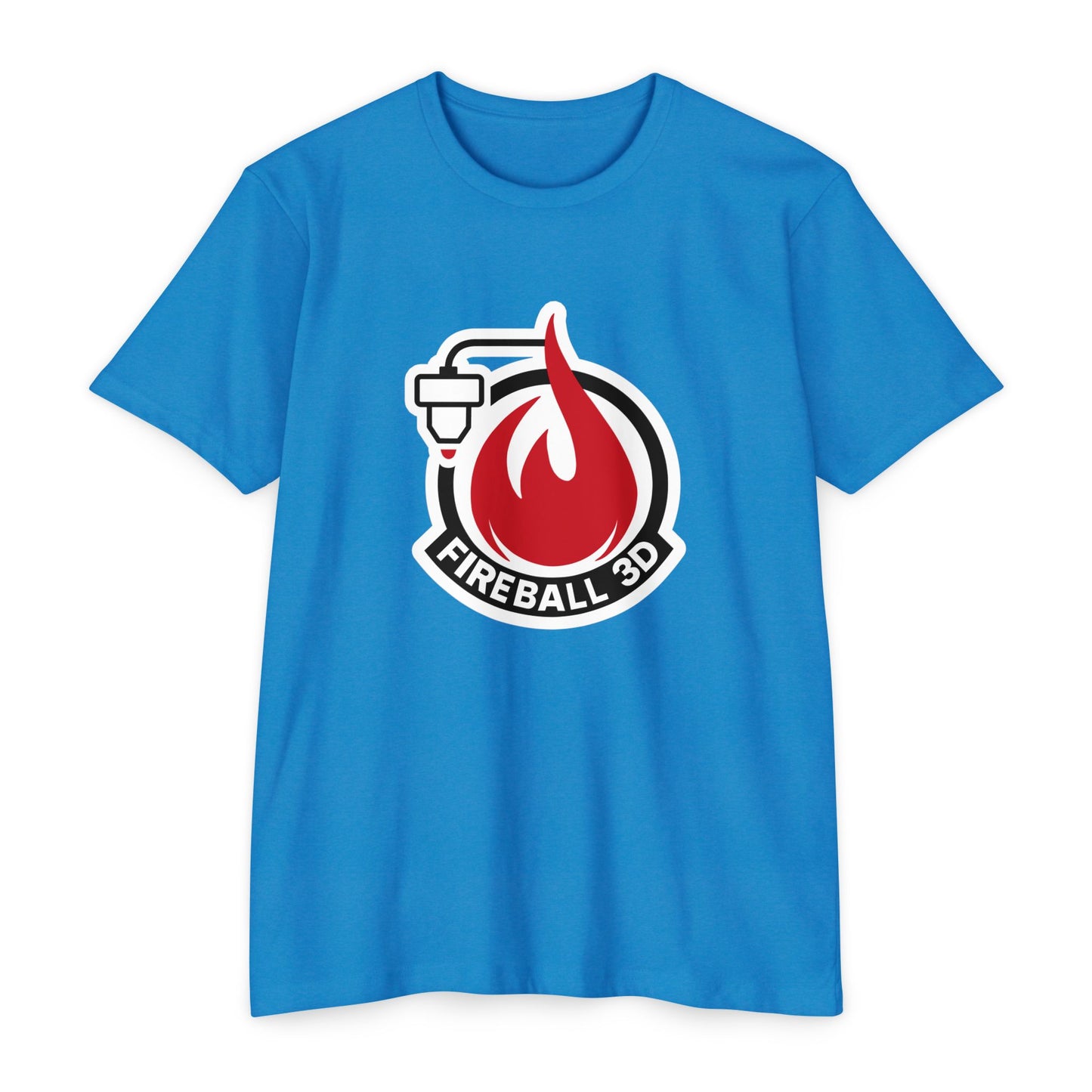 Feuerball 3D - Umrissen - Unisex T-Shirt