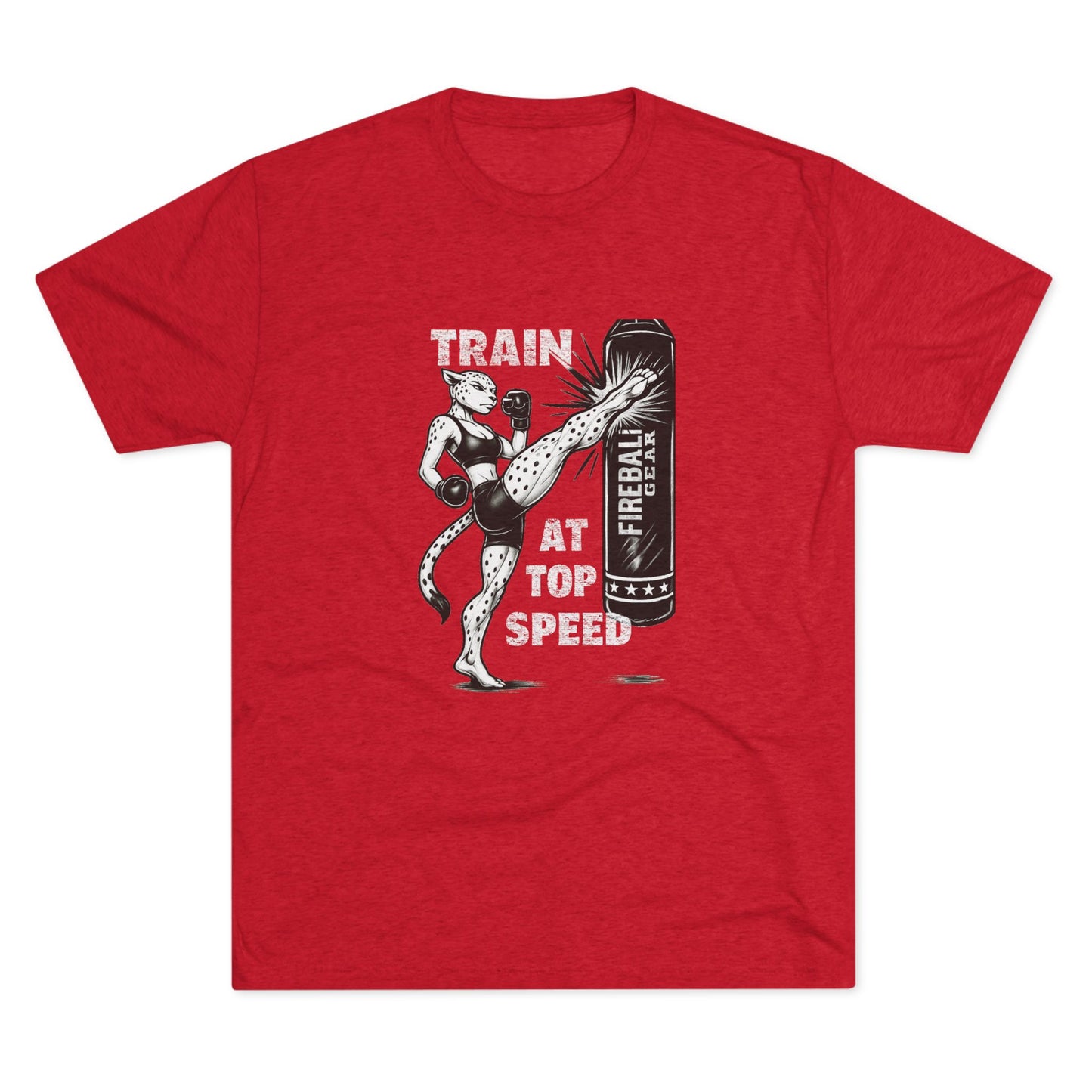 Beast Mode Series - Train at Top Speed Female - Fitness Triblend T-shirt