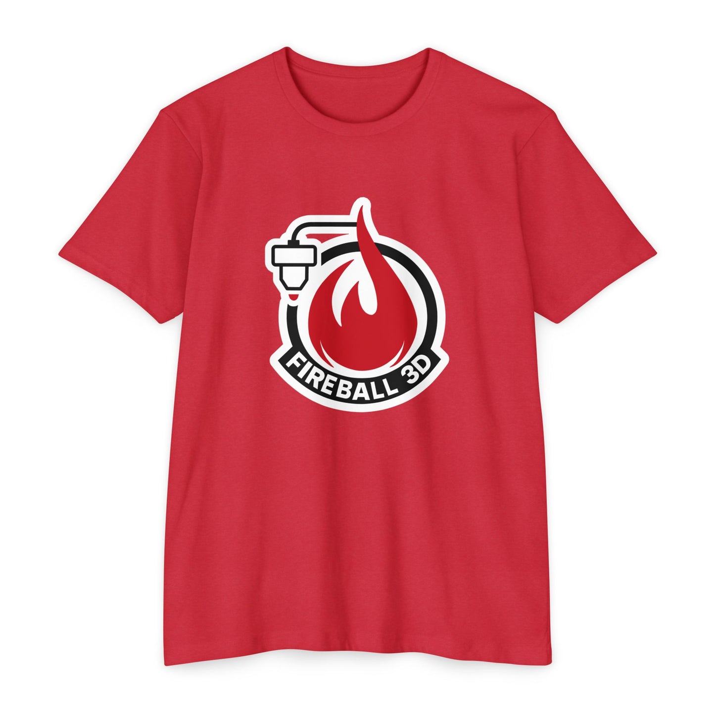 Feuerball 3D - Umrissen - Unisex T-Shirt