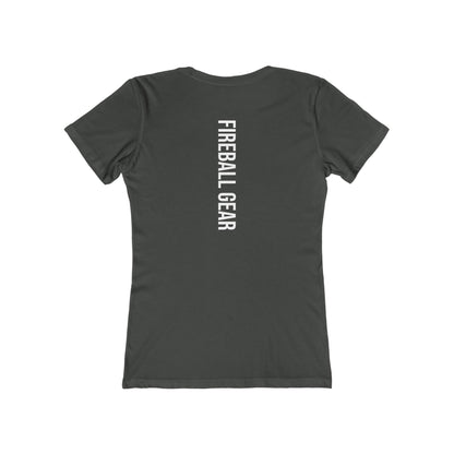 Fireball Gear - Flame & Gear - White - Women's Slim Fit - Fitness T-shirt