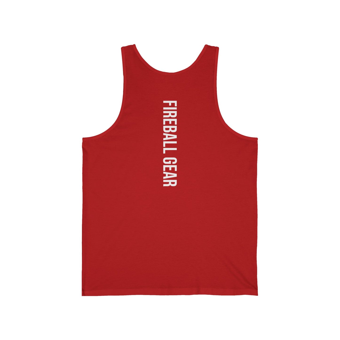 Fireball Gear – Flamme &amp; Ausrüstung – Weiß – Unisex Jersey Tank Top